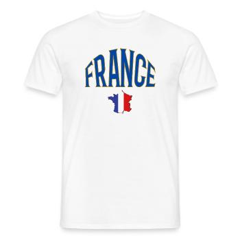 France - Männer T-Shirt - Weiß - Vorne - AI Model Male 178 dark (178cm)