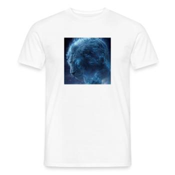 Kosmischer Löwe Galaxie Sternenstaub Motiv - Männer T-Shirt - Weiß - Vorne - AI Model Male 178 dark (178cm)