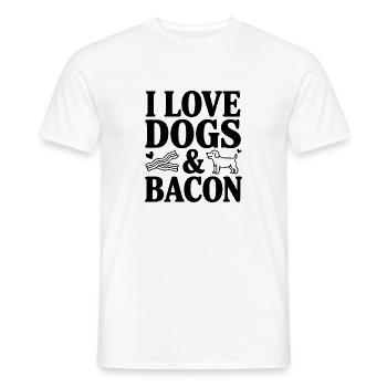 J’adore les chiens et le bacon - T-shirt homme - blanc - Devant - AI Model Male 178 dark (178cm)