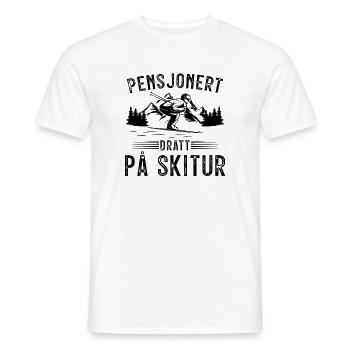 Retraité emmené en vacances au ski - T-shirt homme - blanc - Devant - AI Model Male 178 dark (178cm)