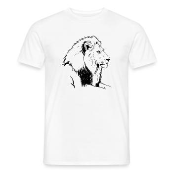 Lion - T-shirt homme - blanc - Devant - AI Model Male 178 dark (178cm)