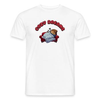 Rêves douillets - T-shirt homme - blanc - Devant - AI Model Male 178 dark (178cm)
