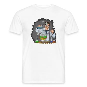 Maître expérimentateur en chimie du feu - T-shirt homme - blanc - Devant - AI Model Male 178 dark (178cm)