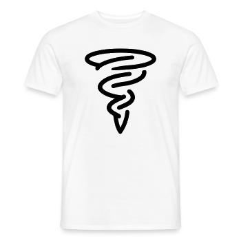 tornado - Men's T-Shirt - white - Front - AI Model Male 178 dark (178cm)