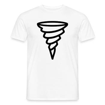 tornado - Men's T-Shirt - white - Front - AI Model Male 178 dark (178cm)