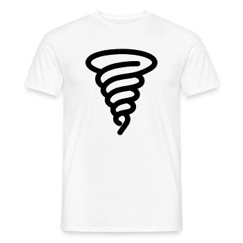tornade - T-shirt homme - blanc - Devant - AI Model Male 178 dark (178cm)