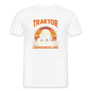 Trecker Landwirt Bauer Traktorfahrer Traktor - Männer T-Shirt - Weiß - Vorne - AI Model Male 178 dark (178cm)