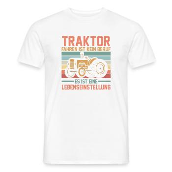 Trecker Landwirt Bauer Traktorfahrer Traktor - Männer T-Shirt - Weiß - Vorne - AI Model Male 178 dark (178cm)