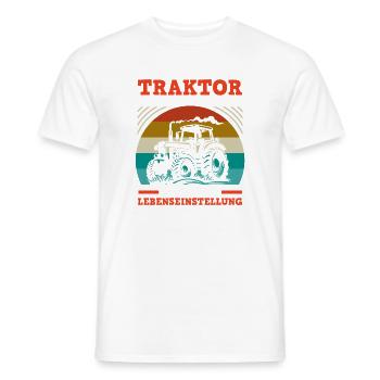 Trecker Landwirt Bauer Traktorfahrer Traktor - Männer T-Shirt - Weiß - Vorne - AI Model Male 178 dark (178cm)