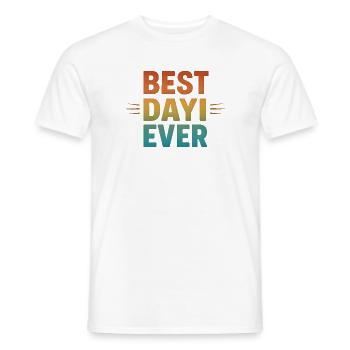 BEST DAYI EVER - Türkischer Onkel Retro Geschenk - Männer T-Shirt - Weiß - Vorne - AI Model Male 178 dark (178cm)