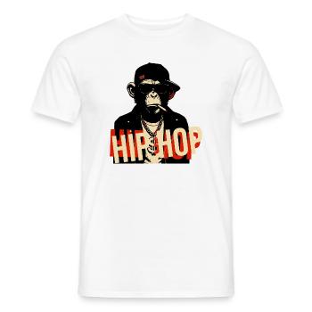 Hip Hop Chimp Bling Icon - Men's T-Shirt - white - Front - AI Model Male 178 dark (178cm)