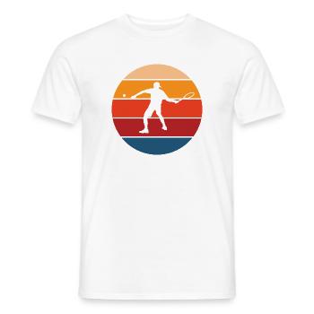 tennis - T-shirt homme - blanc - Devant - AI Model Male 178 dark (178cm)