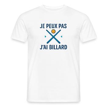 I can't, I have billiards - Men's T-Shirt - white - Front - AI Model Male 178 dark (178cm)