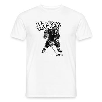 Eishockey Bär - T-shirt homme - blanc - Devant - AI Model Male 178 dark (178cm)