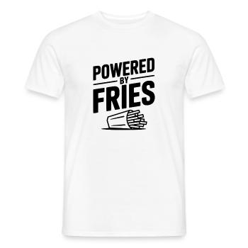 Propulsé par Fries - T-shirt homme - blanc - Devant - AI Model Male 178 dark (178cm)