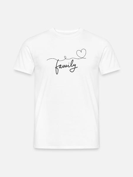 Family Heart Design – Minimalist & Modern - Men's T-Shirt - white