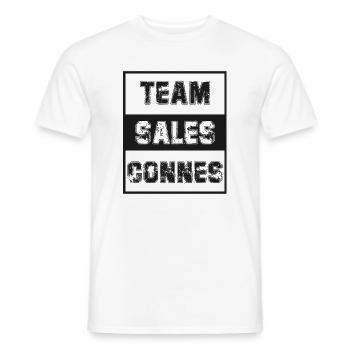 sales connes de madame Brigitte  - T-shirt homme - blanc - Devant - AI Model Male 178 dark (178cm)