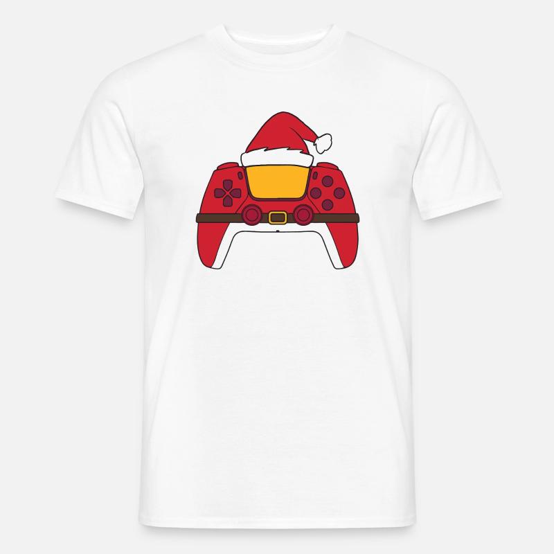 Weihnachtsmann-Videospiel-Controller, Weihnachtsma - Männer T-Shirt - Weiß