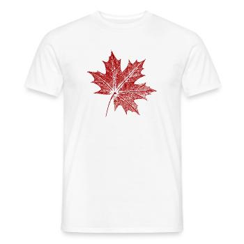 Maple leaf - Men's T-Shirt - white - Front - AI Model Male 178 dark (178cm)