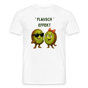 Flauscheffekt Kiwi-Duo - Männer T-Shirt - Weiß - Vorne - AI Model Male 178 dark (178cm)