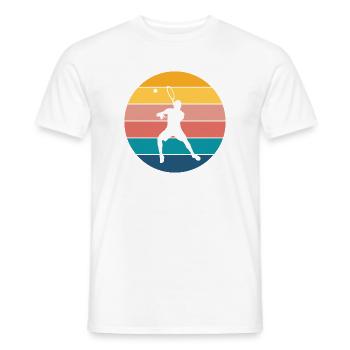 tennis - T-shirt homme - blanc - Devant - AI Model Male 178 dark (178cm)