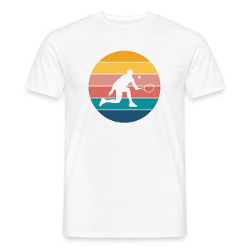 tennis - T-shirt homme - blanc - Devant - AI Model Male 178 dark (178cm)
