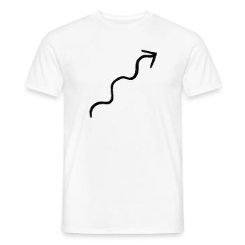 wavy arrow - Men's T-Shirt - white - Front - AI Model Male 178 dark (178cm)