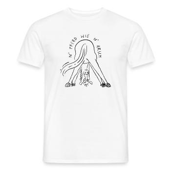 N' Pferd wie n' Arsch - Männer T-Shirt - Weiß - Vorne - AI Model Male 178 dark (178cm)