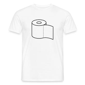 Papier toilette - T-shirt homme - blanc - Devant - AI Model Male 178 dark (178cm)