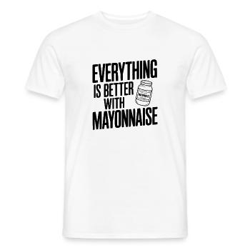 Everything is Better with Mayonnaise - Men's T-Shirt - white - Front - AI Model Male 178 dark (178cm)