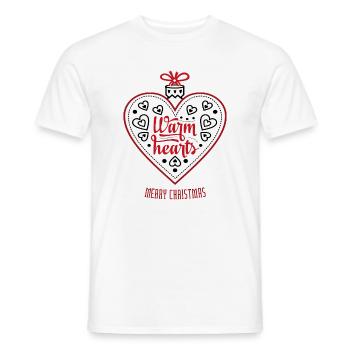 Cœur de Noël Joyeux Noël - T-shirt homme - blanc - Devant - AI Model Male 178 dark (178cm)