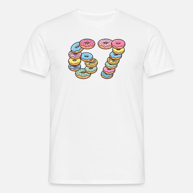 Pastel Donut Stack 67 Pattern - Men's T-Shirt - white