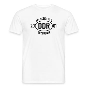 DDR Geburtstag Shirt, Hoodie, Tasse Jahrgang 2001 - Männer T-Shirt - Weiß - Vorne - AI Model Male 178 dark (178cm)
