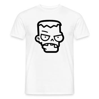zombie - Men's T-Shirt - white - Front - AI Model Male 178 dark (178cm)