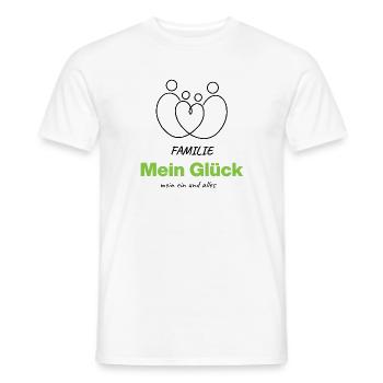 Famille – Mon bonheur, mon tout - T-shirt homme - blanc - Devant - AI Model Male 178 dark (178cm)