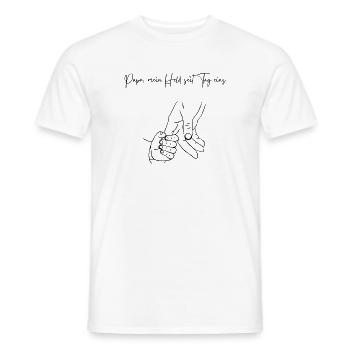 Dad my hero since day one - Men's T-Shirt - white - Front - AI Model Male 178 dark (178cm)