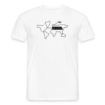 Travel the world - Life is short, Book the Flight - Men's T-Shirt - white - Front - AI Model Male 178 dark (178cm)