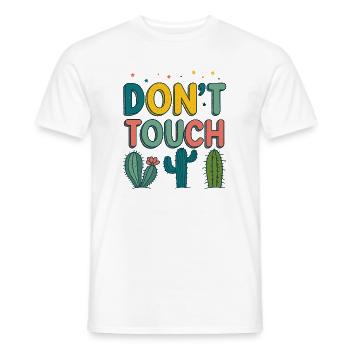 Fass nicht bunte Kakteen an - Männer T-Shirt - Weiß - Vorne - AI Model Male 178 dark (178cm)