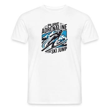 Sauteurs à ski Sports d’hiver de saut à ski - T-shirt homme - blanc - Devant - AI Model Male 178 dark (178cm)