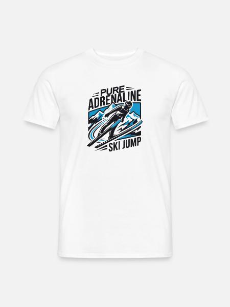 Skispringer Skispringen Wintersport - Männer T-Shirt - Weiß