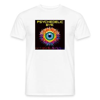 Psychedelic Eye Fire - Men's T-Shirt - white - Front - AI Model Male 178 dark (178cm)