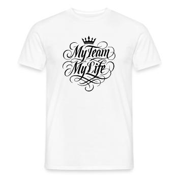 Mon équipe, ma vie - T-shirt homme - blanc - Devant - AI Model Male 178 dark (178cm)