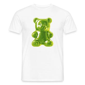 Green Gummy Bear - Men's T-Shirt - white - Front - AI Model Male 178 dark (178cm)