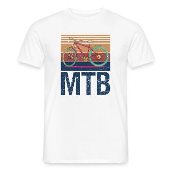 Mountain Biking - Männer T-Shirt - Weiß - Vorne - AI Model Male 178 dark (178cm)