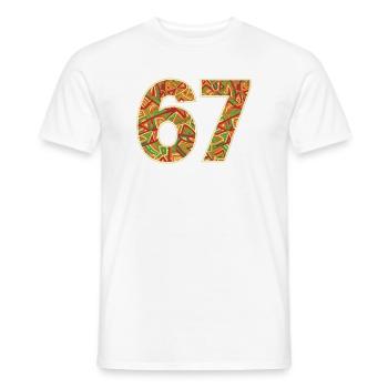 Africa Tribal 67 Muster - Männer T-Shirt - Weiß - Vorne - AI Model Male 178 dark (178cm)