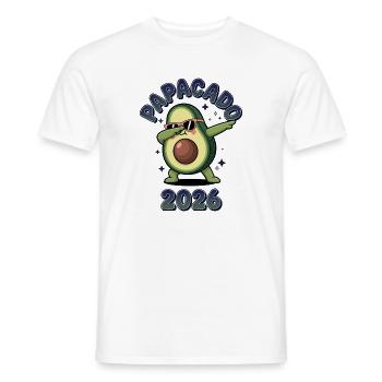 Papacado 2026 Avocado Dance Baby Dad Becoming a Dad - Men's T-Shirt - white - Front - AI Model Male 178 dark (178cm)