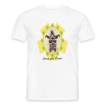 Skunk_Know_your_Power - Männer T-Shirt - Weiß - Vorne - AI Model Male 178 dark (178cm)