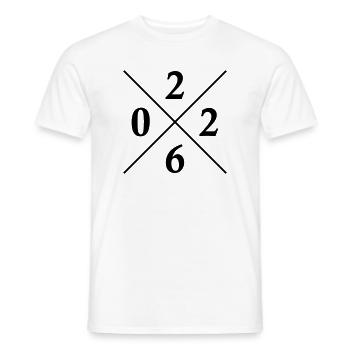 2026 Symbol - Männer T-Shirt - Weiß - Vorne - AI Model Male 178 dark (178cm)