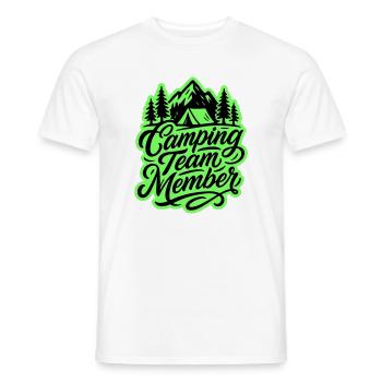 Camping Team Zelt Berge - Männer T-Shirt - Weiß - Vorne - AI Model Male 178 dark (178cm)