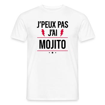 J’peux pas j’ai mojito Humour Apéro - T-shirt homme - blanc - Devant - AI Model Male 178 dark (178cm)